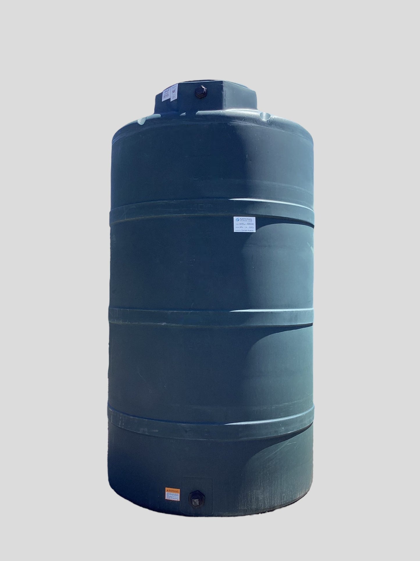 1,500 Gallon Vertical Water Storage Tank 65″D x 114″H- AL