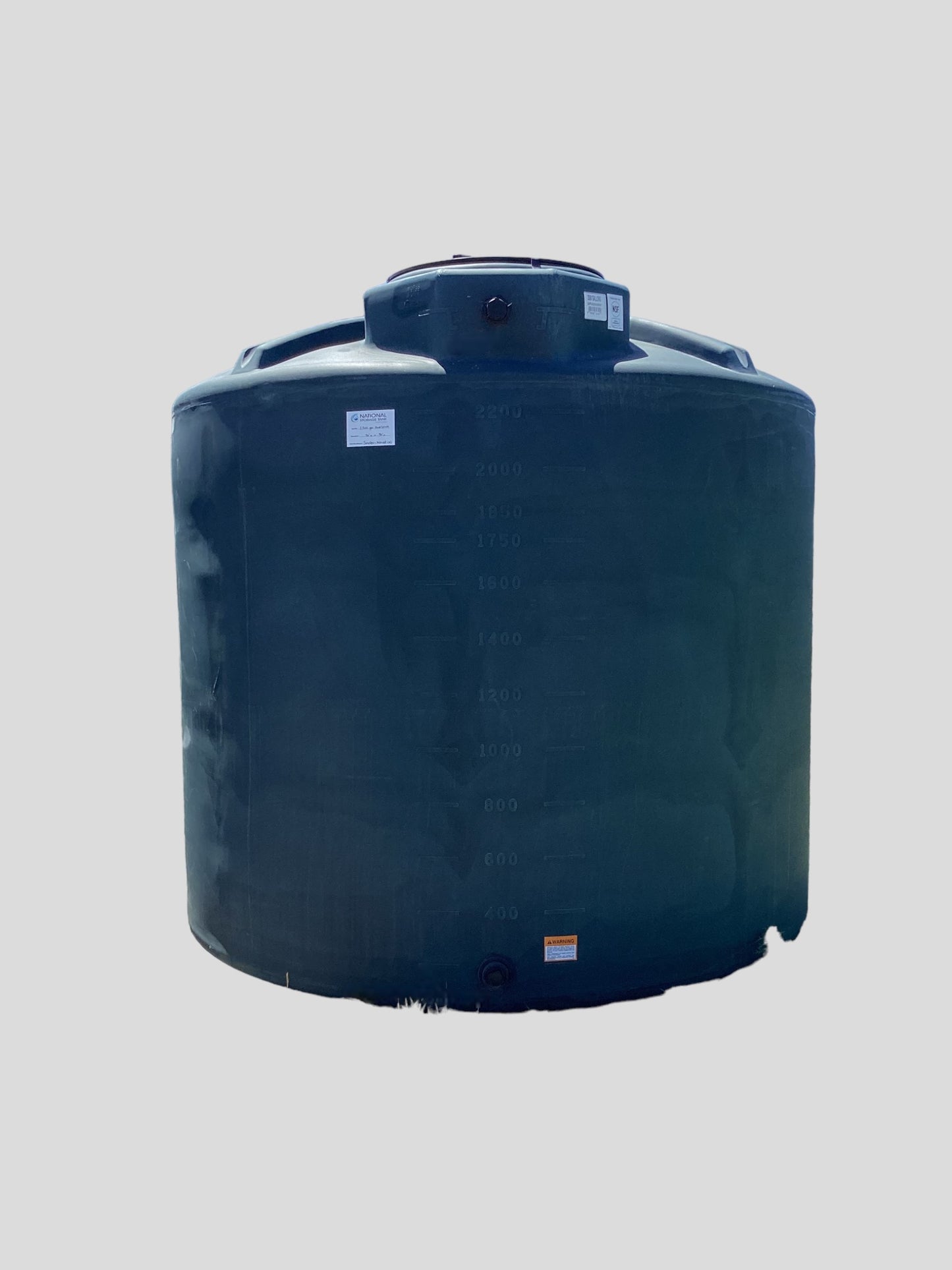 2,500 Gallon Vertical Water Storage Tank 96″D x 90″H- SR