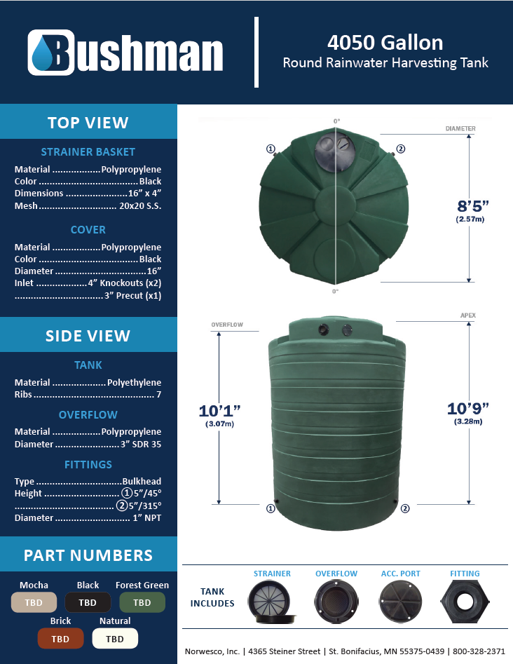 40055 RH-4050gal Forest Green