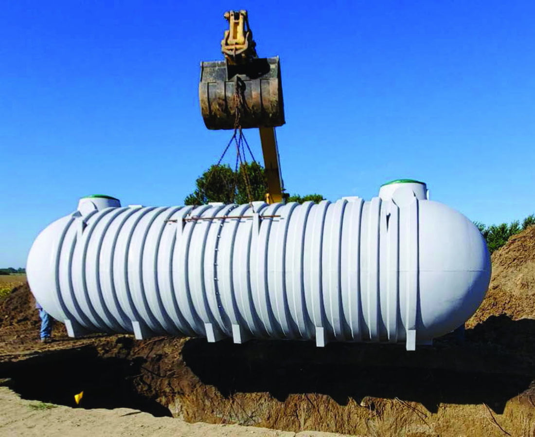 15,000 Gallon Large Cylindrical Cistern Tank – National Poly Tanks