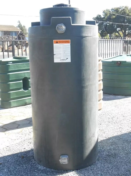 300 Gallon Vertical Water Storage Tank 36”D x 72”H- CA
