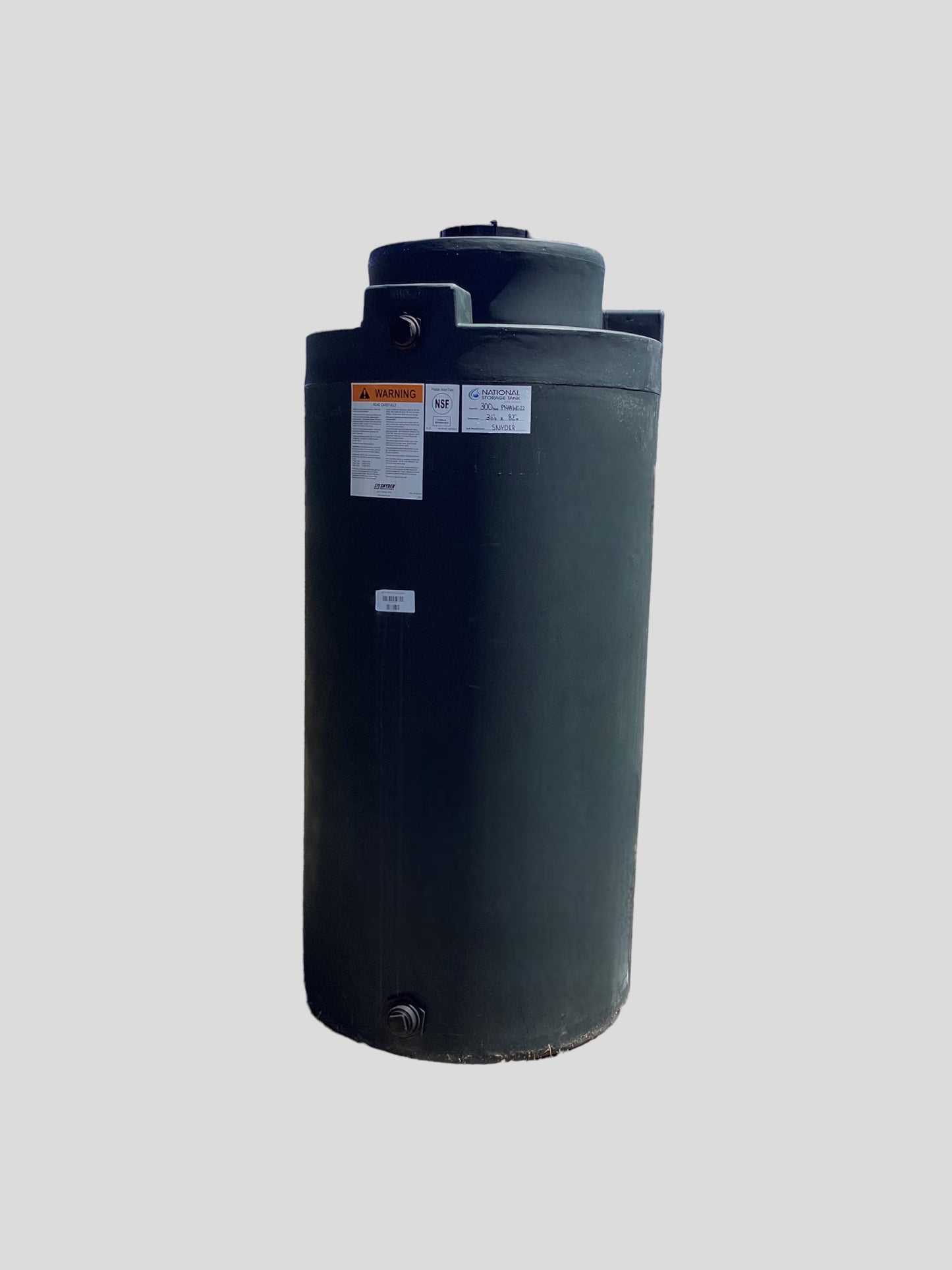 300 Gallon Vertical Water Storage Tank 36”D x 82”H- SR