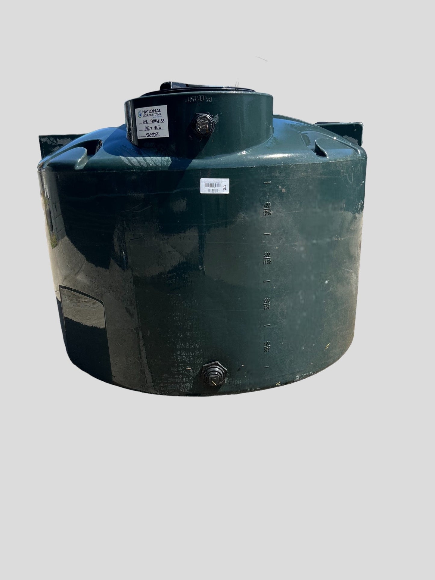 550 Gallon Vertical Water Storage Tank 64”D x 46”H
